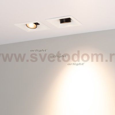 Светильник MS-ORIENT-BUILT-TURN-TC-S67x67-3W Warm3000 (WH-BK, 30 deg, 230V) Arlight 31927