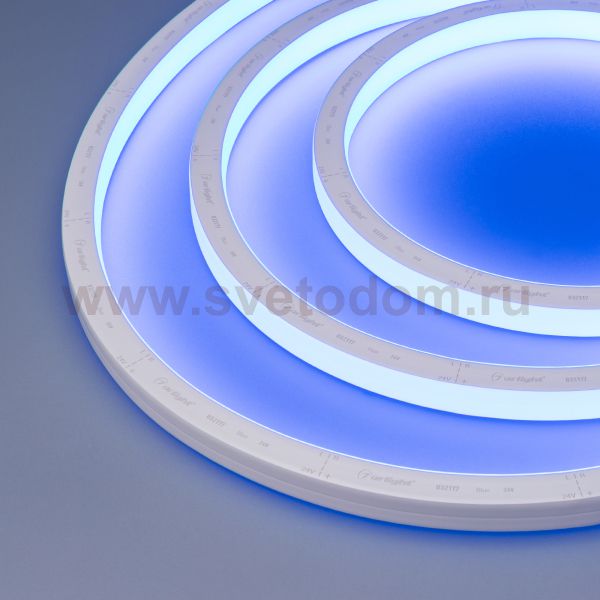 Герметичная лента AQUA-5000S-TOP-2835-120-24V Blue (16.5х16.5mm, 10W, IP68) Arlight 32117