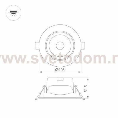 Точечный светильник POLAR 032311 Arlight