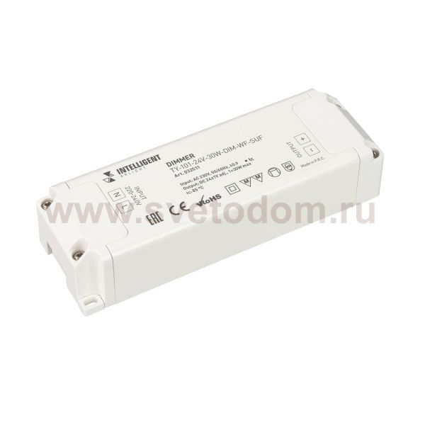 INTELLIGENT ARLIGHT Диммер TY-101-24V-30W-DIM-WF-SUF (230V, WIFI, 433MHz, 1х1.25A) (IARL, Пластик) Arlight 32511