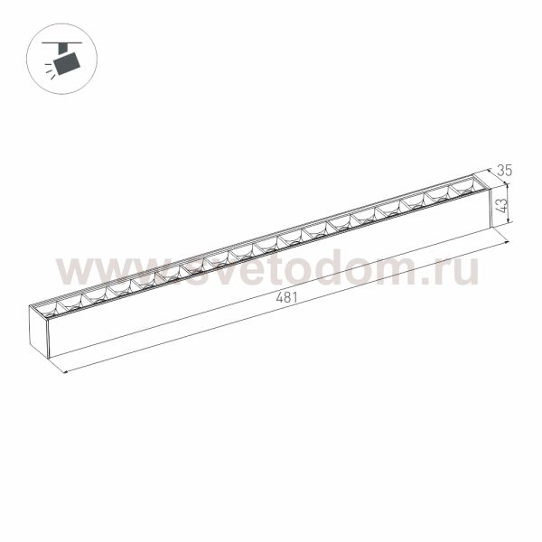 Светильник для магнитных треков шириной 45 мм Arlight 32648