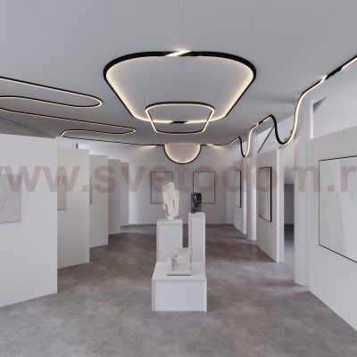 Профиль SL-ARC-3535-D320-W90 BLACK (260мм, дуга 1 из 4) (Arlight, Алюминий) Arlight 32678