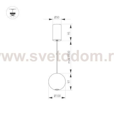 Светильник SP-ELEMENTA-ORB-R100-9W Day4000 (WH, 39 deg, 230V) (Arlight, IP40 Металл, 3 года) Arlight 32762