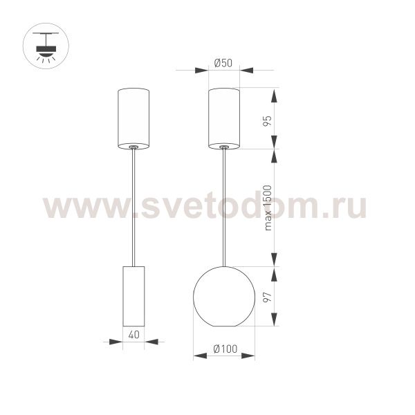 Светильник SP-ELEMENTA-ROLL-R100-9W Warm3000 (BK, 39 deg, 230V) (Arlight, IP40 Металл, 3 года) Arlight 32767
