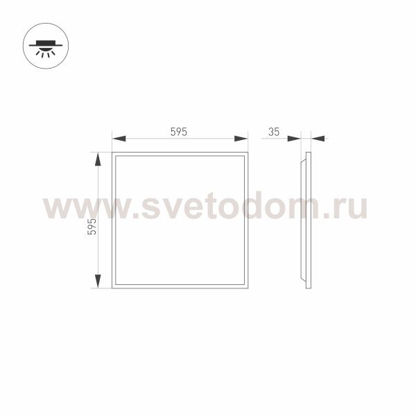 Светильник DL-TITAN-S600x600-40W Day4000-MIX (WH, 120 deg, 30-42V, 950mA) (Arlight, IP20 Металл, 3 года) Arlight 32783