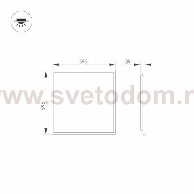 Светильник DL-TITAN-S600x600-40W Day4000-MIX (WH, 120 deg, 30-42V, 950mA) (Arlight, IP20 Металл, 3 года) Arlight 32783