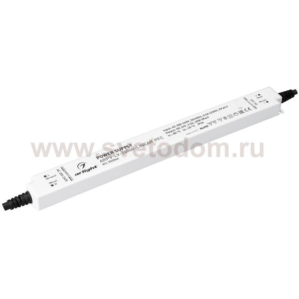 Блок питания ARPV-LV-24060-LINEAR-PFC (24V, 2.5A, 60W) (Arlight, IP66 Пластик, 3 года) Arlight 32844