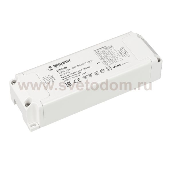 INTELLIGENT ARLIGHT Диммер TUYA-201-30W-DIM-WF-SUF (230V, 433MHz, 500-900mA) (IARL, -) Arlight 32920