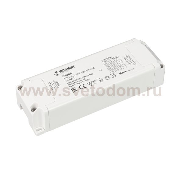 INTELLIGENT ARLIGHT Диммер TUYA-201-40W-DIM-WF-SUF (230V, 433MHz, 700-1200mA) (IARL, -) Arlight 32921