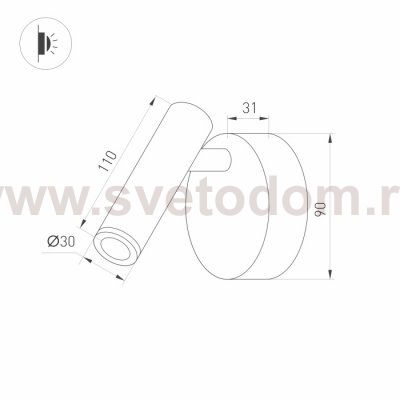 Светильник SP-BED-NB-R90-3W Warm3000 (NI, 20 deg, 230V) (Arlight, IP20 Металл, 3 года) Arlight 34074