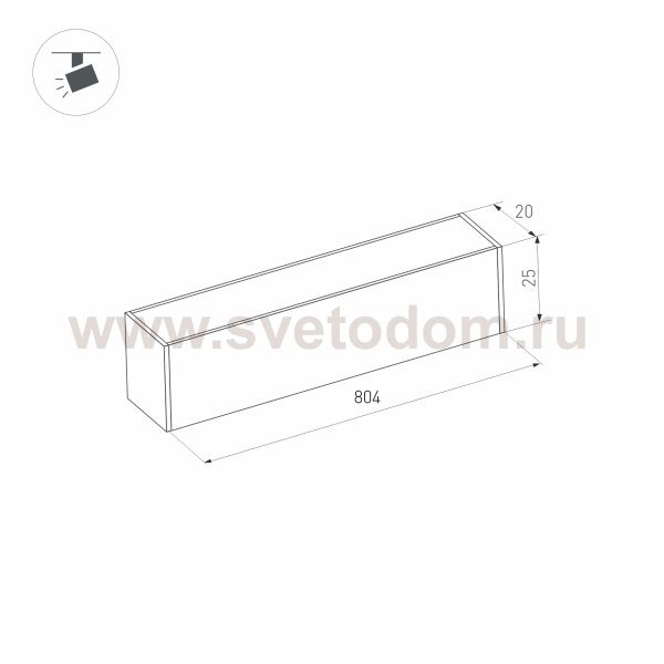 Светильник для магнитных треков шириной 25 мм Arlight 34213