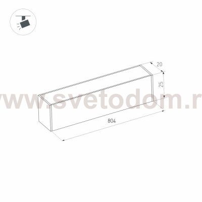 Светильник для магнитных треков шириной 25 мм Arlight 34213