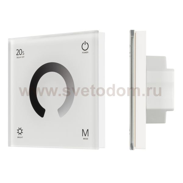 Панель SMART-P4-DIM-G-IN White (12-24V, 4x3A, Sens, 2.4G) (Arlight, IP20 Пластик, 5 лет) Arlight 34774