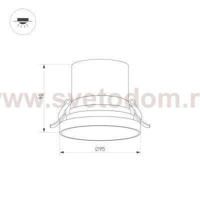 Встраиваемый светильник даунлайт Arlight 35446