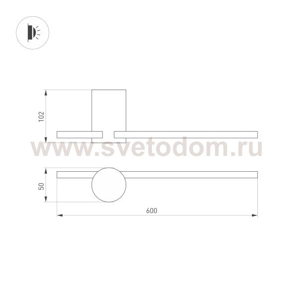 Декоративный настенный поворотный светильник Arlight 35682