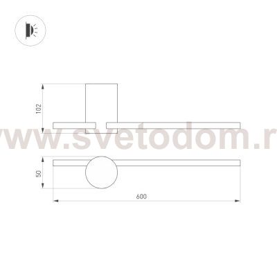 Декоративный настенный поворотный светильник Arlight 35683