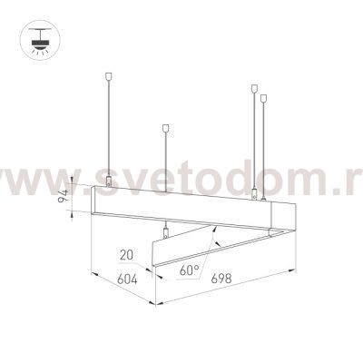 Подвесной светильник LINEAIR FLAT 035702 Arlight