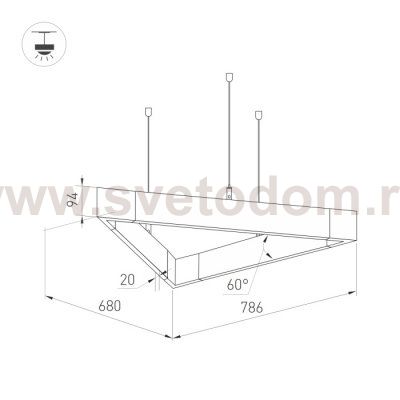 Подвесной светильник LINEAIR FLAT 035703 Arlight