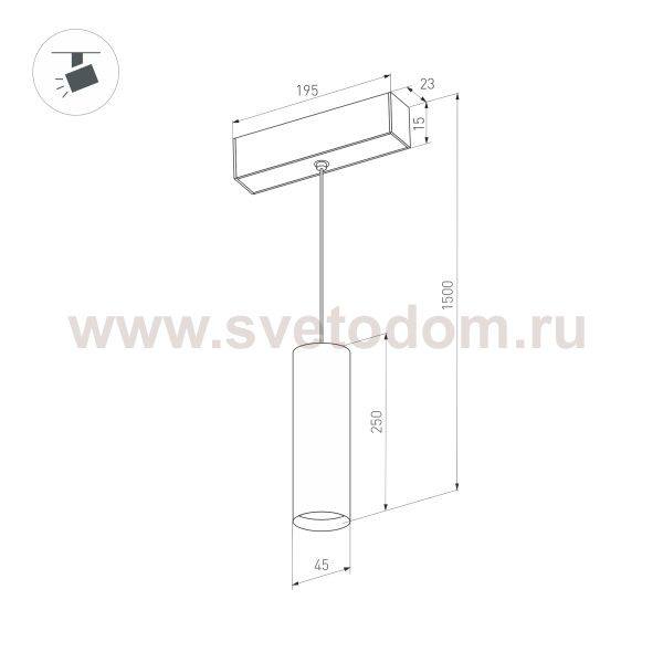 Светильник MAG-ORIENT-SPOT-HANG-R45-12W Day4000 (BK, 24 deg, 48V, DALI) (Arlight, IP20 Металл, 3 года) Arlight 35712
