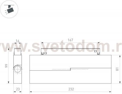 Светильник MAG-ORIENT-FLAT-FOLD-S230-12W Warm3000 (WH, 80 deg, 48V DALI) (Arlight, IP20 Металл, 3 года) Arlight 35858