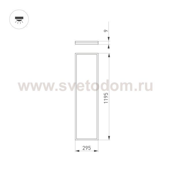 Светильник DL-INTENSO-S300x1200-40W Day4000 (WH, 120 deg, 230V) (Arlight, IP40 Металл, 3 года) Arlight 36236
