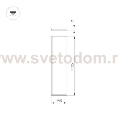 Светильник DL-INTENSO-S300x1200-40W Day4000 (WH, 120 deg, 230V) (Arlight, IP40 Металл, 3 года) Arlight 36236