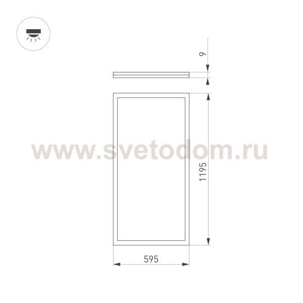 Светильник DL-INTENSO-S600x1200-60W Day4000 (WH, 120 deg, 230V) (Arlight, IP40 Металл, 3 года) Arlight 36239