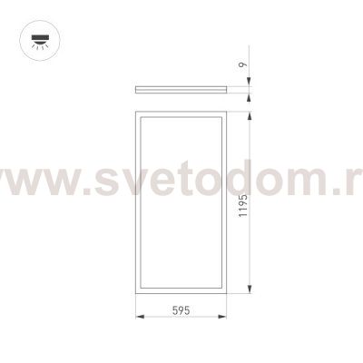 Светильник DL-INTENSO-S600x1200-60W Day4000 (WH, 120 deg, 230V) (Arlight, IP40 Металл, 3 года) Arlight 36239