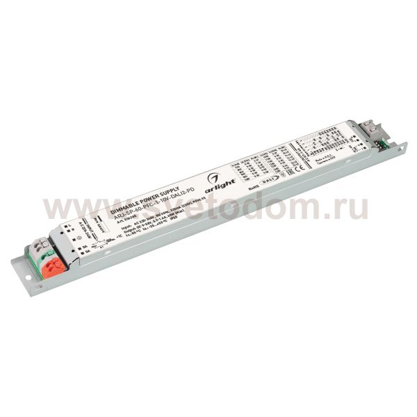 Блок питания ARJ-SP-60-PFC-1-10V-DALI2-PD (60W, 9-58V, 0.7-1.4A) (Arlight, IP20 Металл, 5 лет) Arlight 36285