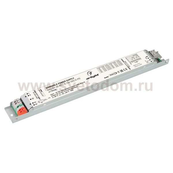 Блок питания ARJ-SP-30-PFC-1-10V-DALI2-PD (30W, 18-90V, 0.2-0.55A) (Arlight, IP20 Металл, 5 лет) Arlight 36286