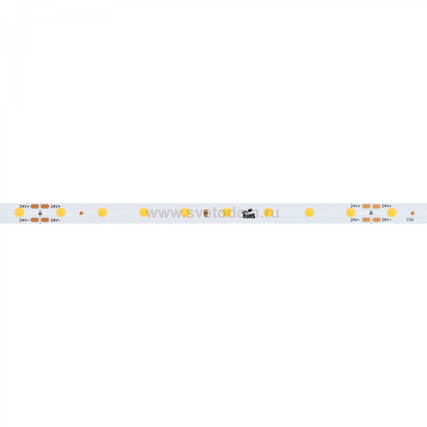 Лента COB-X64-8mm 24V Warm3000 (4.8 W/m, IP20, DOT, 5m) (Arlight, Открытый) Arlight 36837