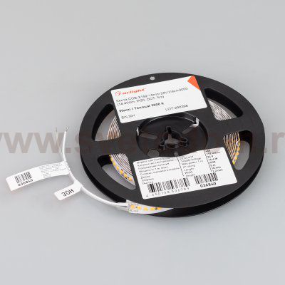 Лента COB-X192-10mm 24V Warm3000 (14.4 W/m, IP20, DOT, 5m) (Arlight, Открытый) Arlight 36840