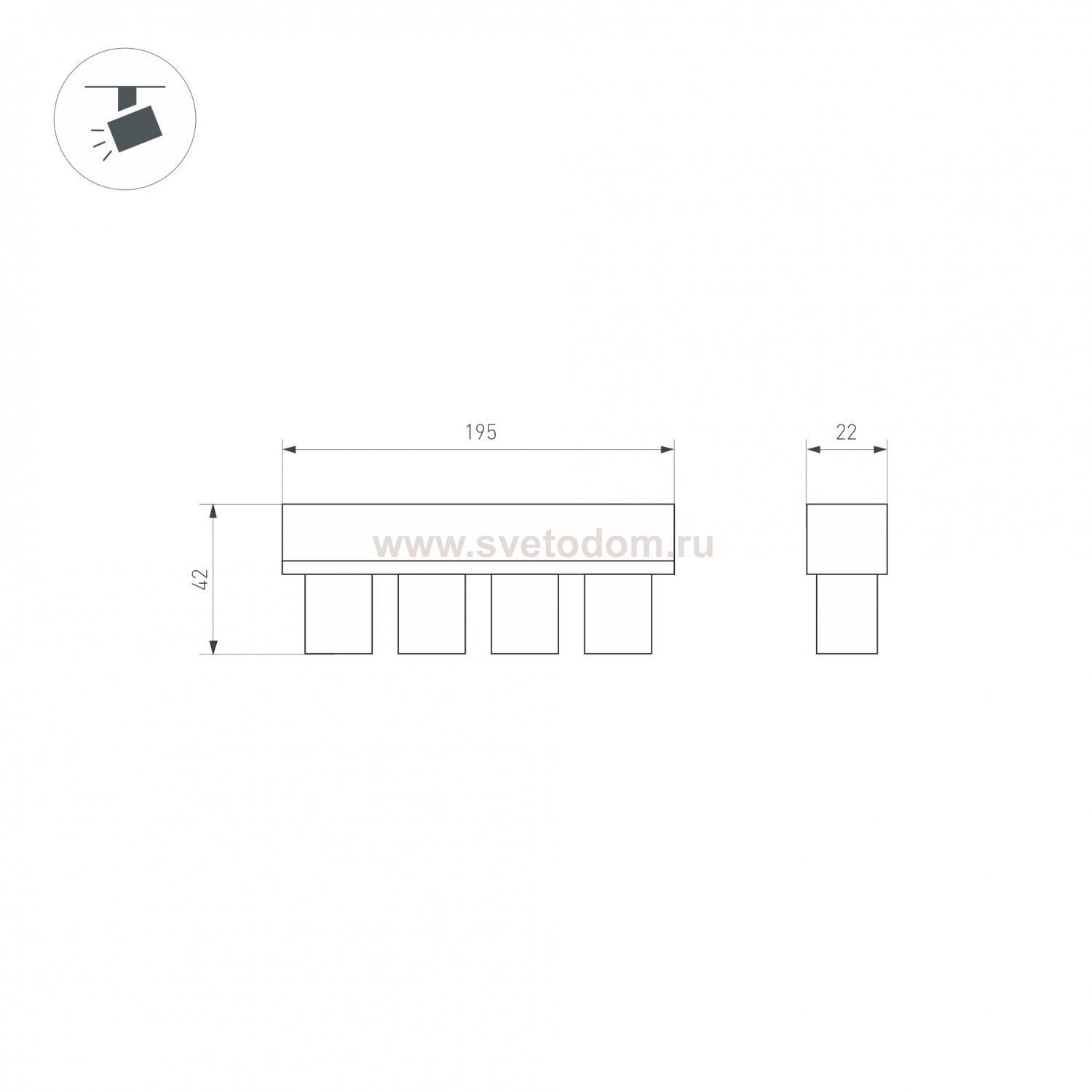 Светильник MAG-ORIENT-KRATER-L195-12W Warm3000 (WH, 25 deg, 48V, DALI) (Arlight, IP20 Металл, 3 года) Arlight 37332