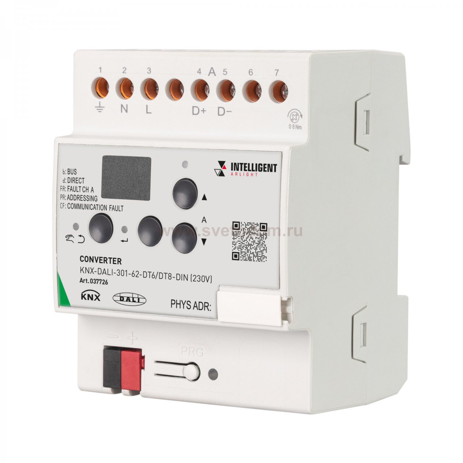 INTELLIGENT ARLIGHT Конвертер KNX-DALI-301-62-DT6/DT8-DIN (230V) (IARL, IP20 Пластик, 3 года) Arlight 37726