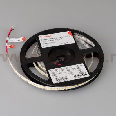 Лента RT-A192-10mm 24V Warm2700 (17.6 W/m, IP20, 2835, 5m) (Arlight, высок.эфф.150 лм/Вт) Arlight 38776