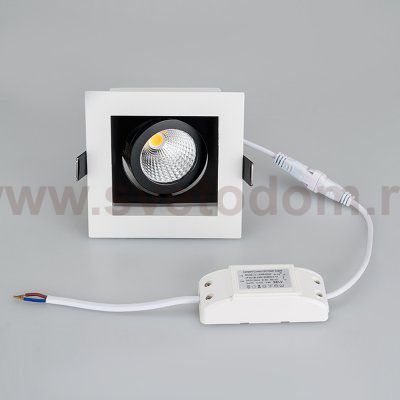 Светильник CL-SNODO-LUM-S102x102-9W Warm3000 (WH-BK, 38 deg) (Arlight, IP20 Металл, 3 года) Arlight 38832