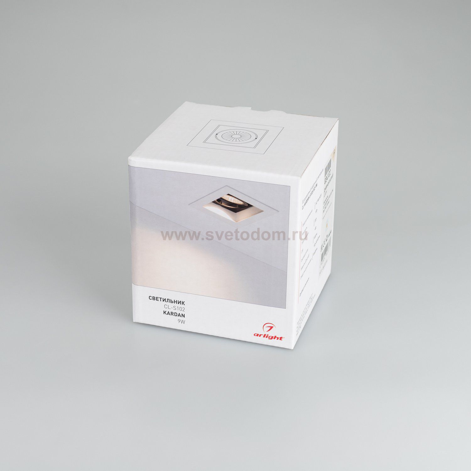 Светильник CL-SNODO-LUM-S102x102-9W Warm3000 (WH-BK, 38 deg) (Arlight, IP20 Металл, 3 года) Arlight 38832