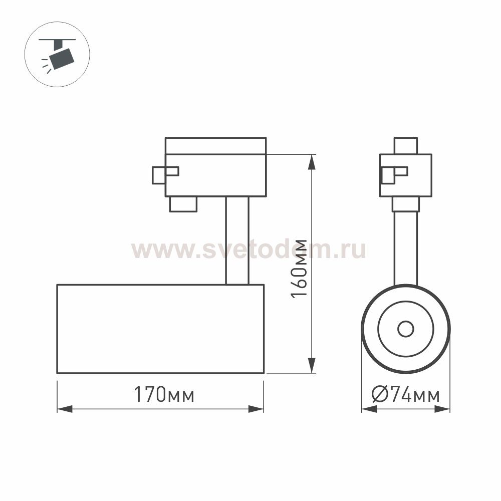 Светильник LGD-NIMBO-LUM-4TR-R74-20W Warm3000 (BK, 24 deg, 230V, DALI) (Arlight, IP20 Металл, 5 лет) Arlight 38835