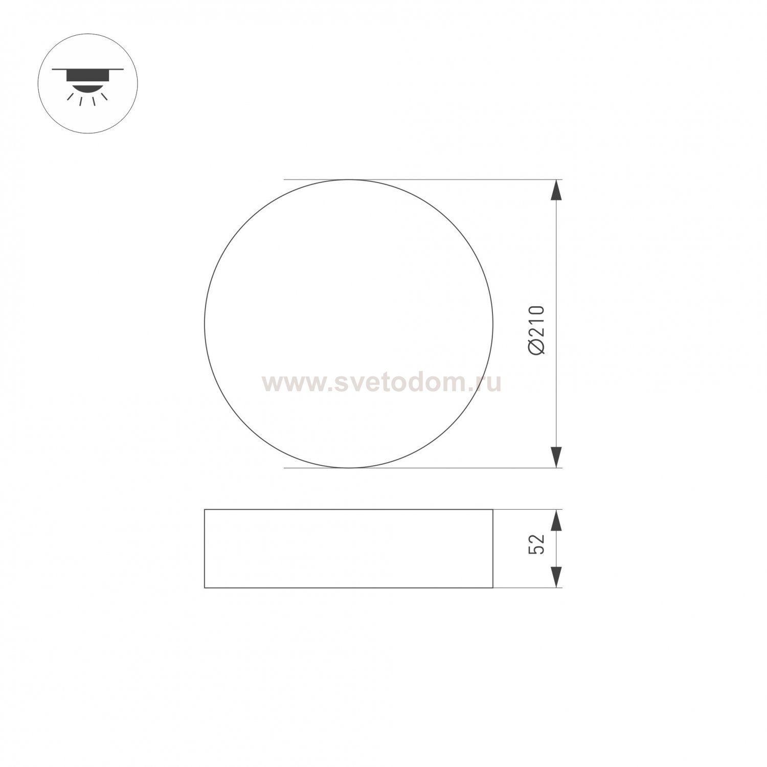 Светильник IM-RONDO-EMERGENCY-3H-R210-20W Day4000 (BK, 120 deg, 230V) (Arlight, IP40 Металл, 2 года) Arlight 39148