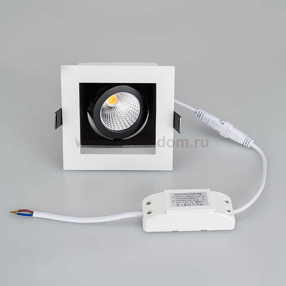 Светильник CL-SNODO-LUM-S102x102-9W Day4000 (WH-BK, 38 deg) (Arlight, IP20 Металл, 3 года) Arlight 39275