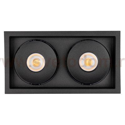 Светильник CL-SNODO-LUM-S148x80-2x9W Warm3000 (BK, 45 deg) (Arlight, IP20 Металл, 3 года) Arlight 39325