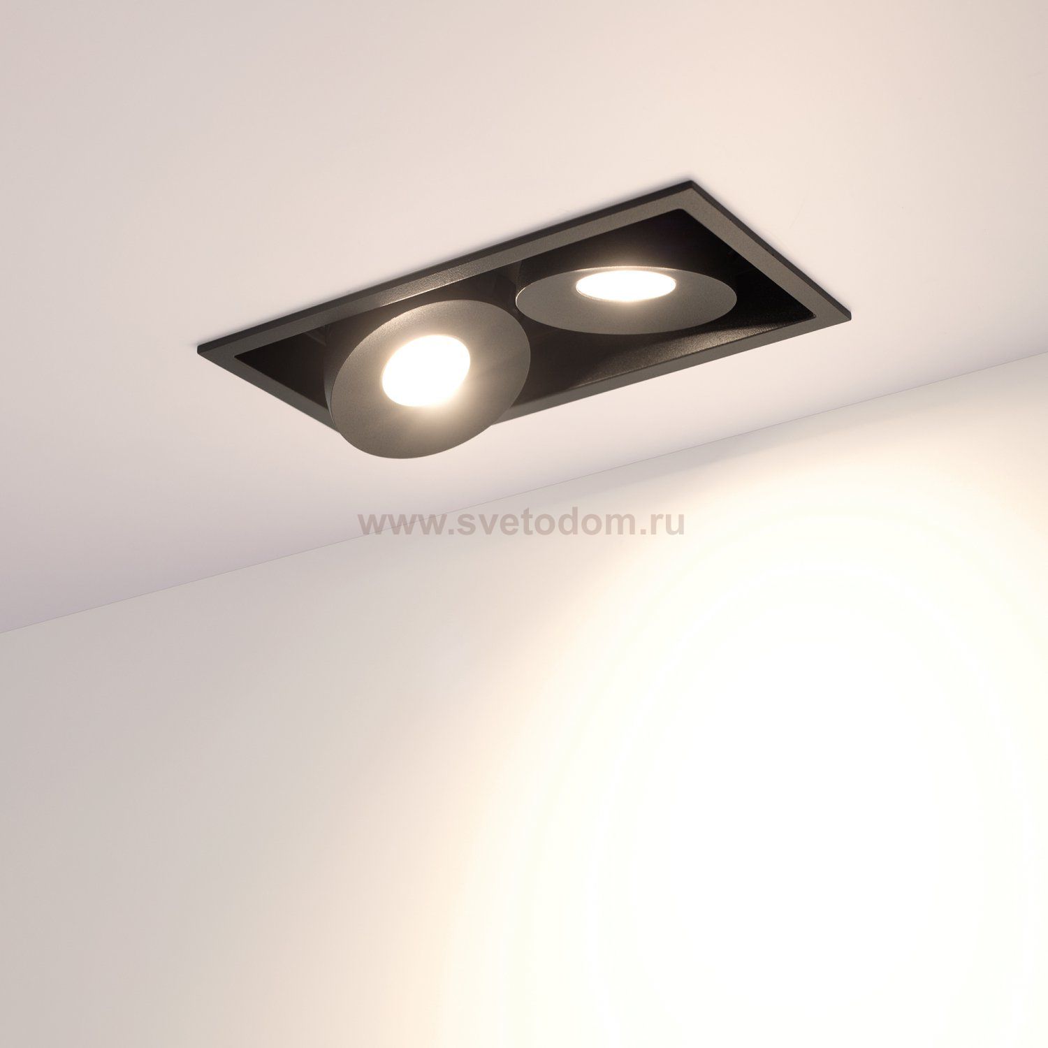 Светильник CL-SNODO-LUM-S148x80-2x9W Warm3000 (BK, 45 deg) (Arlight, IP20 Металл, 3 года) Arlight 39325