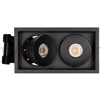 Светильник CL-SNODO-LUM-S148x80-2x9W Warm3000 (BK, 45 deg) (Arlight, IP20 Металл, 3 года) Arlight 39325