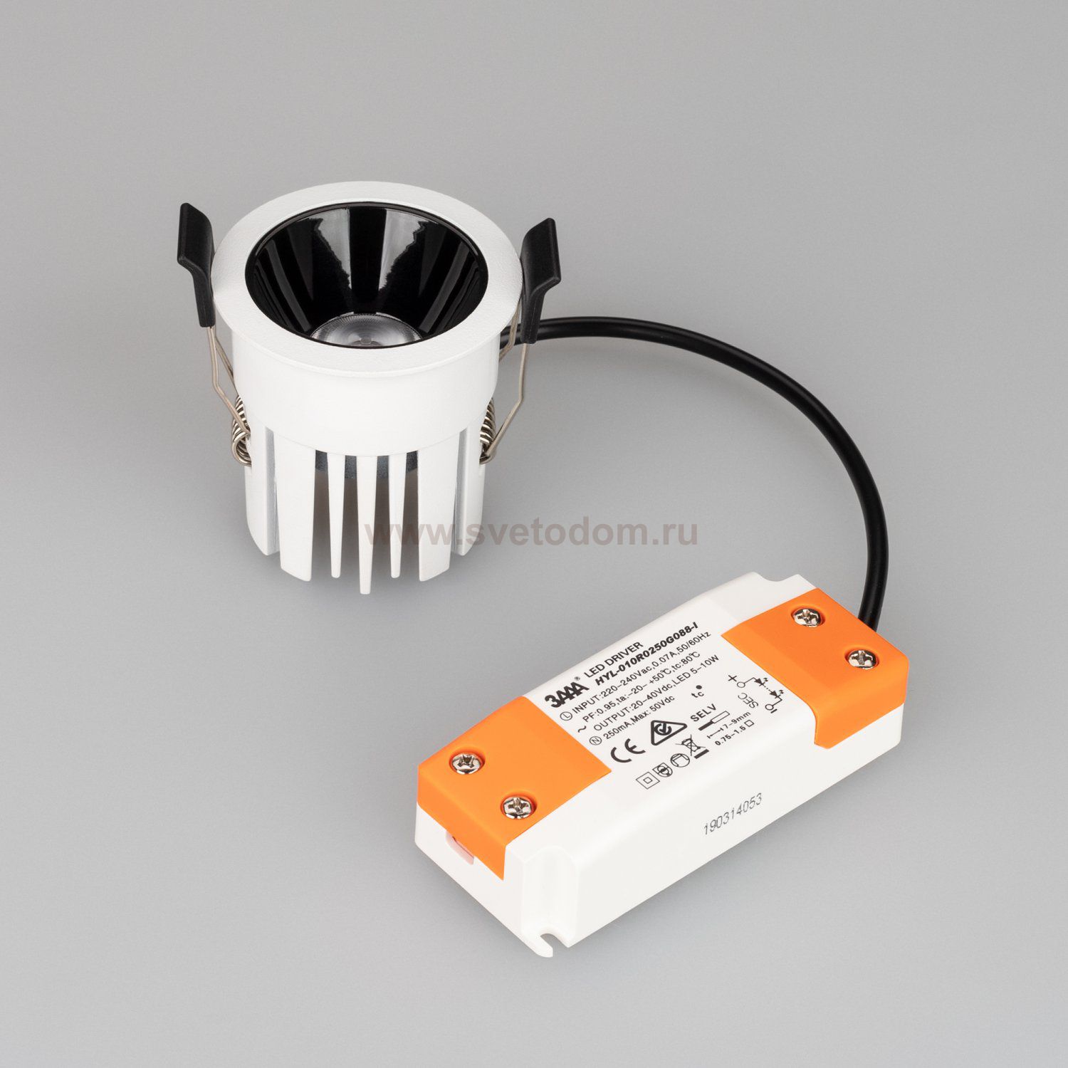 Светильник MS-SHADE-LUM-BUILT-R58-10W Warm3000 (WH-BK, 35 deg, 230V) (Arlight, IP20 Металл, 5 лет) Arlight 39326