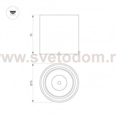 Светильник SP-SALT-R75-8W Warm3000 (WH-BK, 40 deg, 230V) (Arlight, IP44 Металл, 5 лет) Arlight 39378