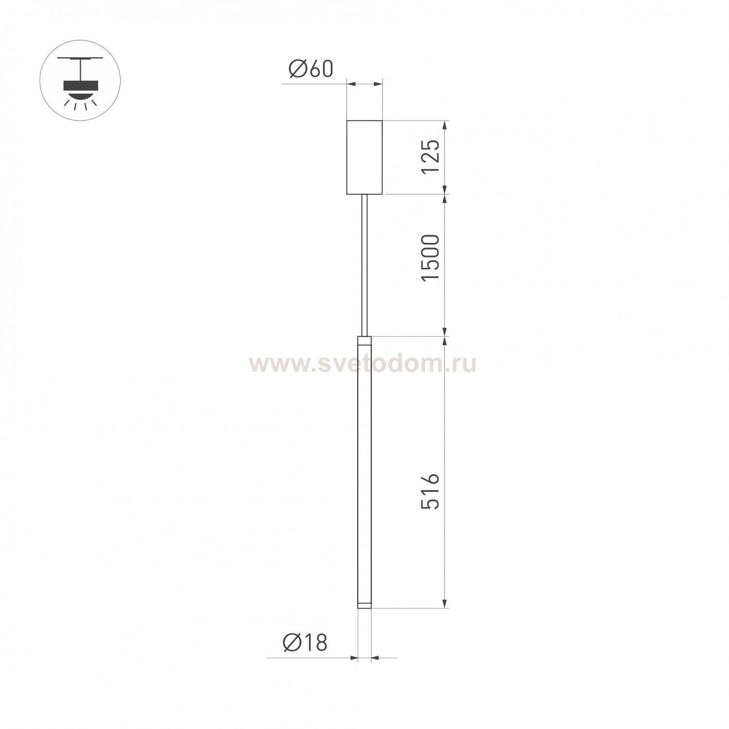 Светильник SP-JEDI-HANG-R18-6W Day4000 (WH, 360 deg, 230V) (Arlight, IP20 Пластик, 3 года) Arlight 39406