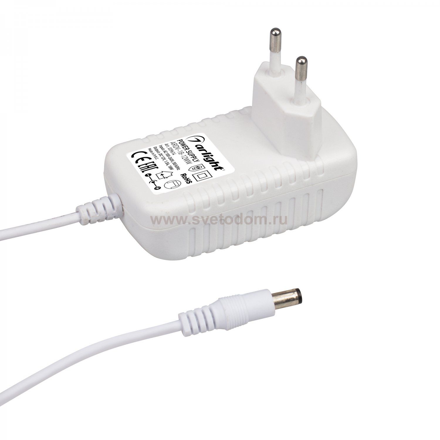 Блок питания ARDV-18-12WW (12V, 1.5A, 18W) (Arlight, Адаптер, 3 года) Arlight 39614