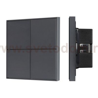 INTELLIGENT ARLIGHT Кнопочная панель KNX-304-23-IN Black (BUS, Frame) (IARL, IP20 Металл, 2 года) Arlight 39667