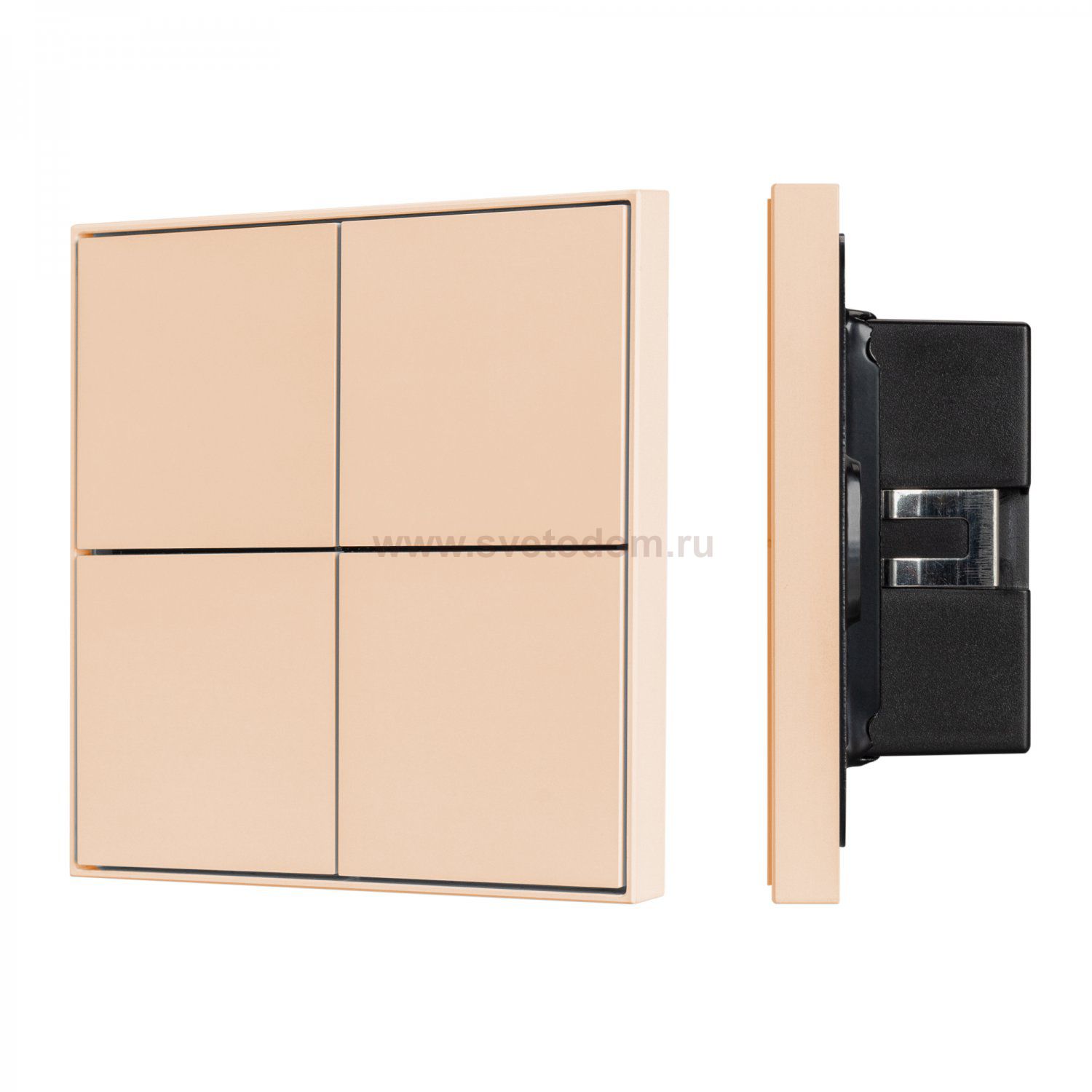 INTELLIGENT ARLIGHT Кнопочная панель KNX-304-23-IN Champagne (BUS, Frame) (IARL, IP20 Металл, 2 года) Arlight 39669