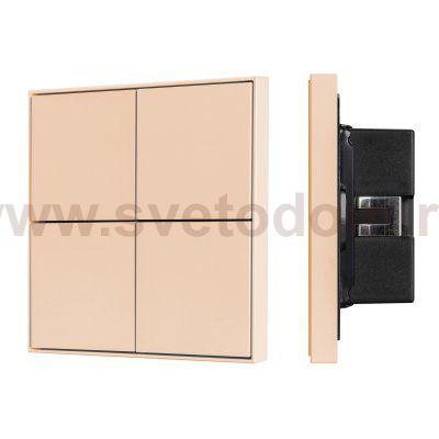 INTELLIGENT ARLIGHT Кнопочная панель KNX-304-23-IN Champagne (BUS, Frame) (IARL, IP20 Металл, 2 года) Arlight 39669